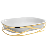 Gold-Plated Porcelain Serving Dishes