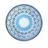Royal Sky Blue Crystal Small Footed Bowl