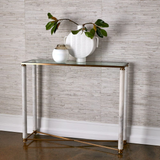 White Pillar Console Table