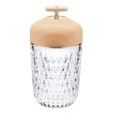 Folia Clear Crystal Portable LED Table Lamp – Light Wood