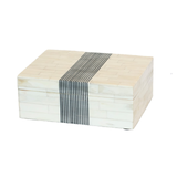 Bone Box With Black Lines