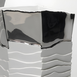 Erosum Tall Porcelain Platinum Vase