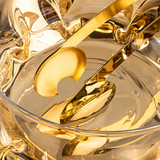 Gold Salad Bowl W/ Servers