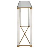 White Pillar Console Table