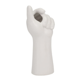 White Porcelain Hand Vase