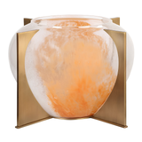Amber Glass Swirl Vase