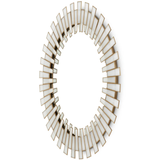 Glasdele White Round Mirror