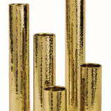 Gold Hammered Bud Vase