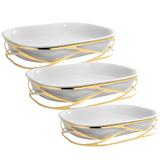 Gold-Plated Porcelain Serving Dishes
