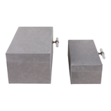 Gray Suede Boxes