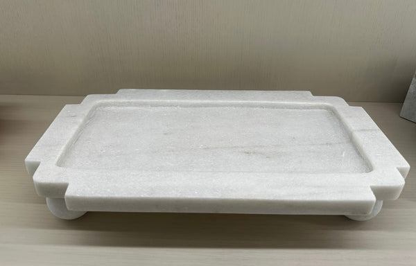 MARBLE TRAY WITH BALL FEET