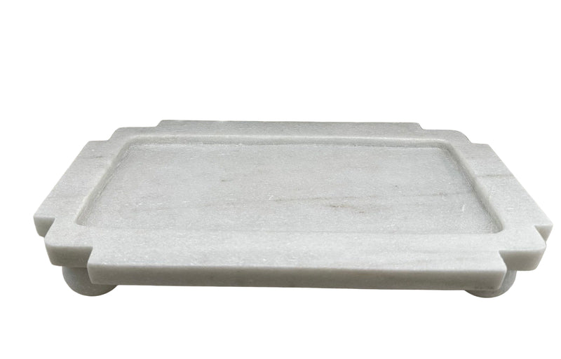 MARBLE TRAY WITH BALL FEET