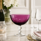 Bubbles Amethyst Crystal Footed Bowl