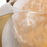 Amber Glass Swirl Vase