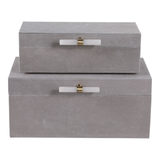 Gray Suede Boxes