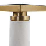 White Pillar Console Table