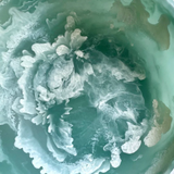 Large Teal Resin Bubble Bowl