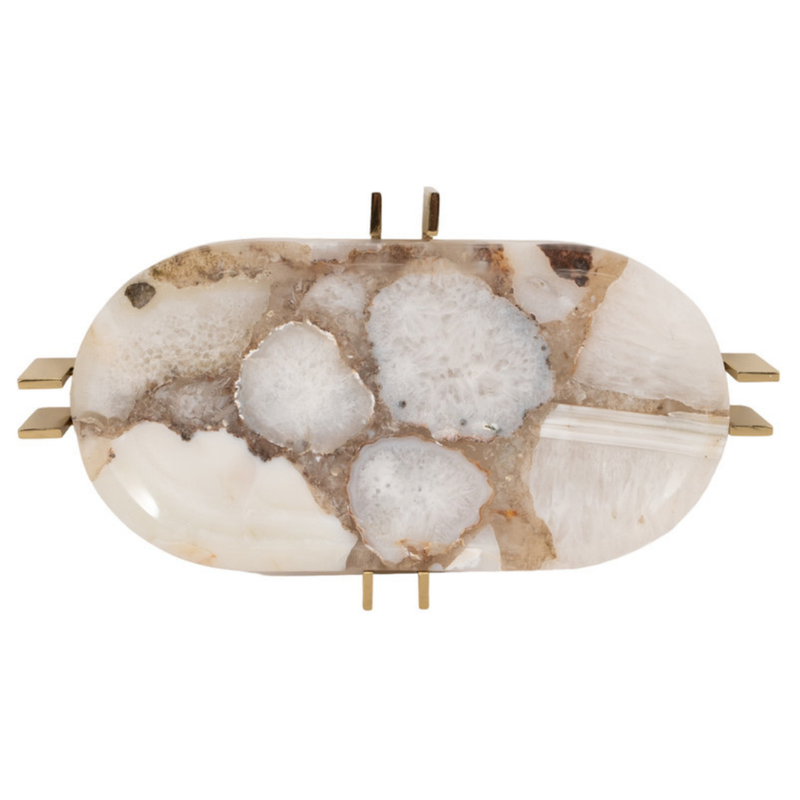 Agate and Brass Tray – Level