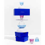 Royal Sky Blue Crystal Small Footed Bowl