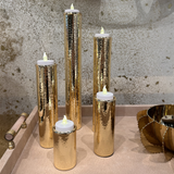 Gold Hammered Bud Vase