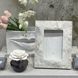 White Raw Stone Frame