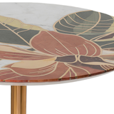 Roselle Stone Inlay Accent Table