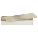Rectangular White Onyx Box