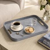 Large Serving Tray with Metal Handles Lina Blue