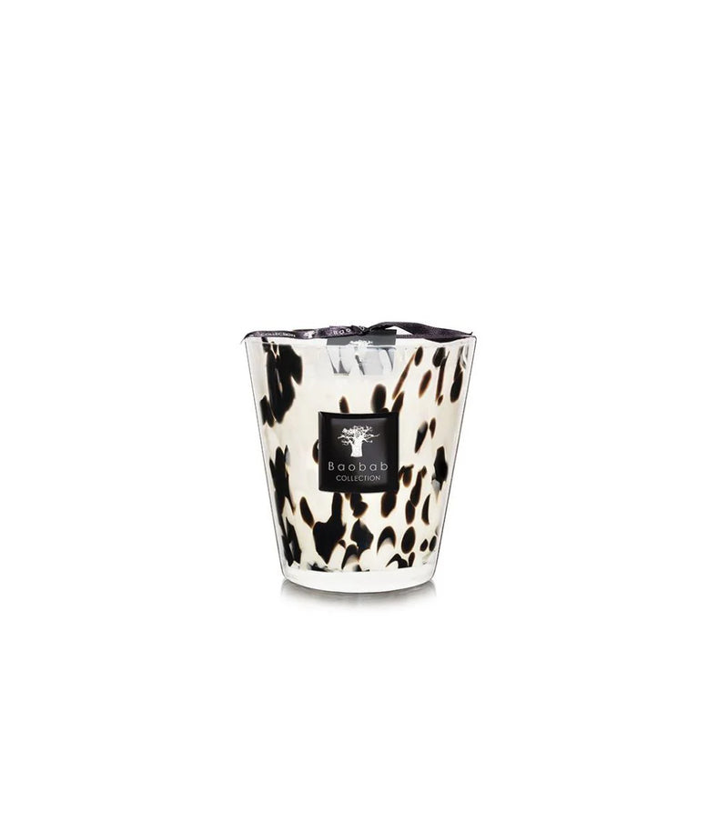 Scented Candle Pearls Black Medium