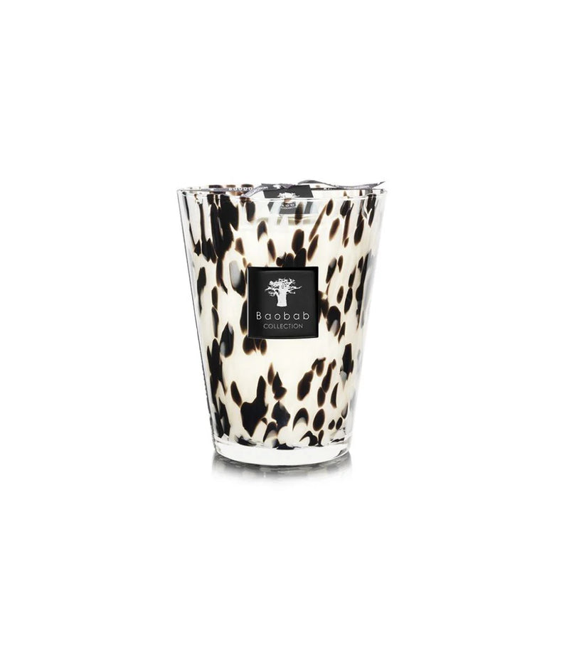 Scented Candle Pearls Black Medium