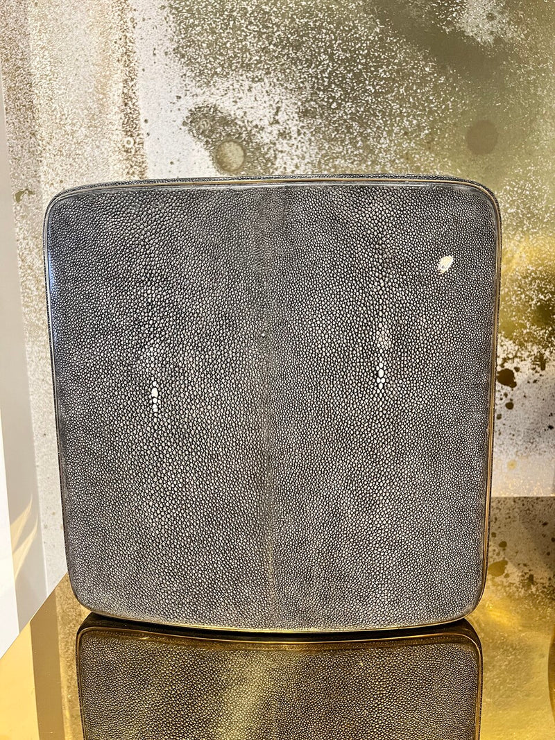 Large Shagreen Vase Grey