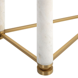 White Pillar Console Table