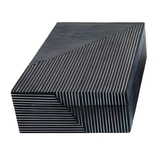 Large Navy Pinstripe Box