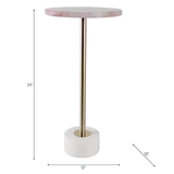 Pink Quartz Accent Table