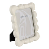 5x7" Puffy Squiggle Photo Frame, Ivory