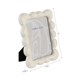 5x7" Puffy Squiggle Photo Frame, Ivory
