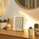 5x7" Puffy Squiggle Photo Frame, Ivory