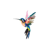 Color Splash Hummingbird Cocktail Napkin