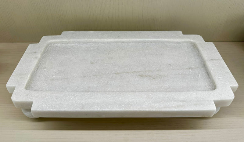 MARBLE TRAY WITH BALL FEET