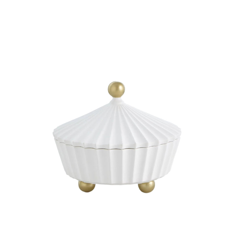 Cirque Vessel w/Lid-White-Squat