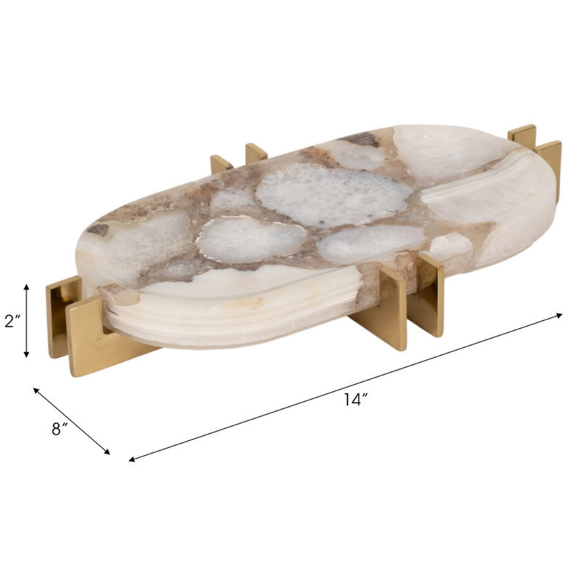 Agate and Brass Tray – Level