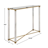White Pillar Console Table