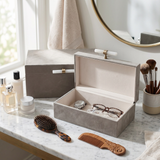 Gray Suede Boxes
