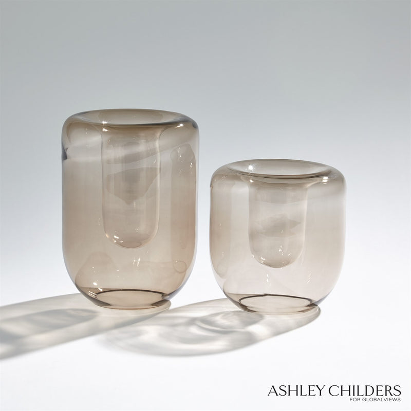 Double Take Vase-Light Topaz-Tall