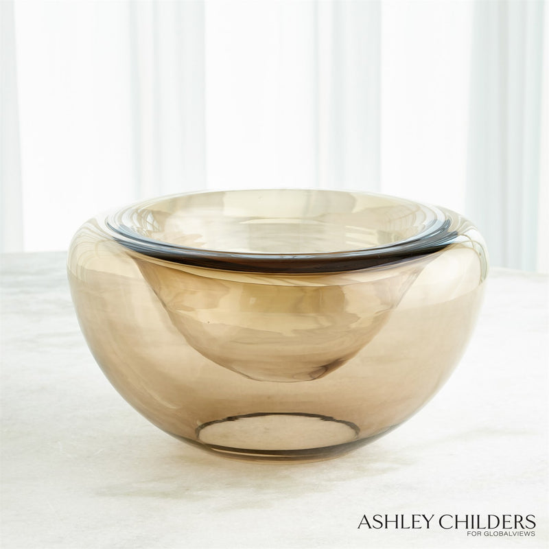 Double Take Bowl-Light Topaz-Lg