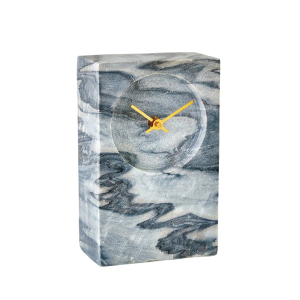 Marble Tower Clock-Black/Grey