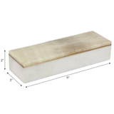 Rectangular White Onyx Box