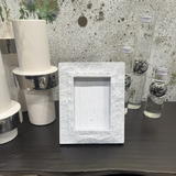White Raw Stone Frame