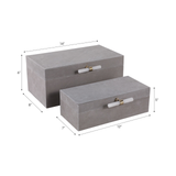 Gray Suede Boxes