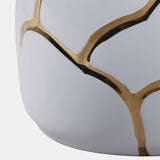 42 Oz Plumeria Clouds Candle, White/Gold